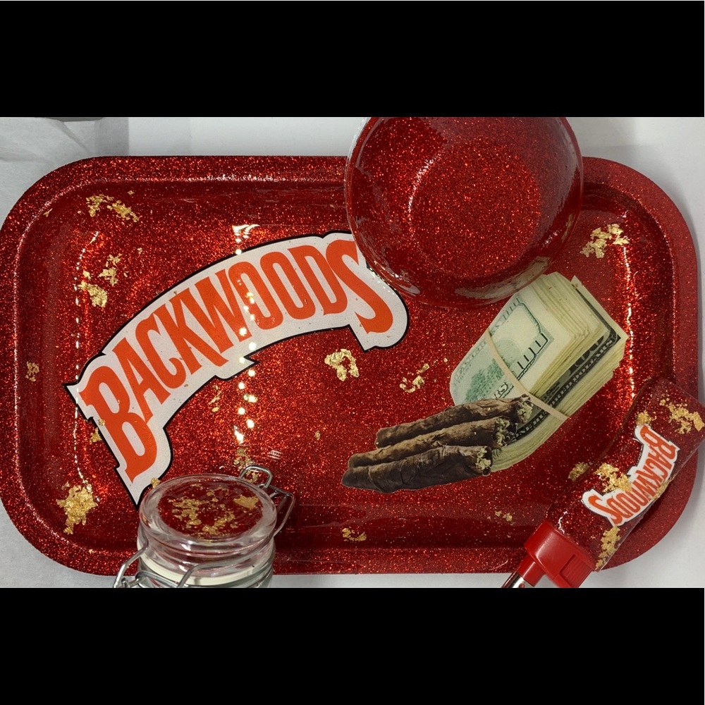 Custom Backwood rolling tray set!